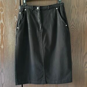 Cynthia Max black jeans skirt. Size Medium petite.